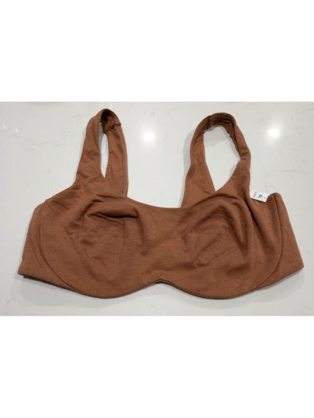 Victoria's Secret PINK Brown Cotton Unlined Scoop Bra Size XL